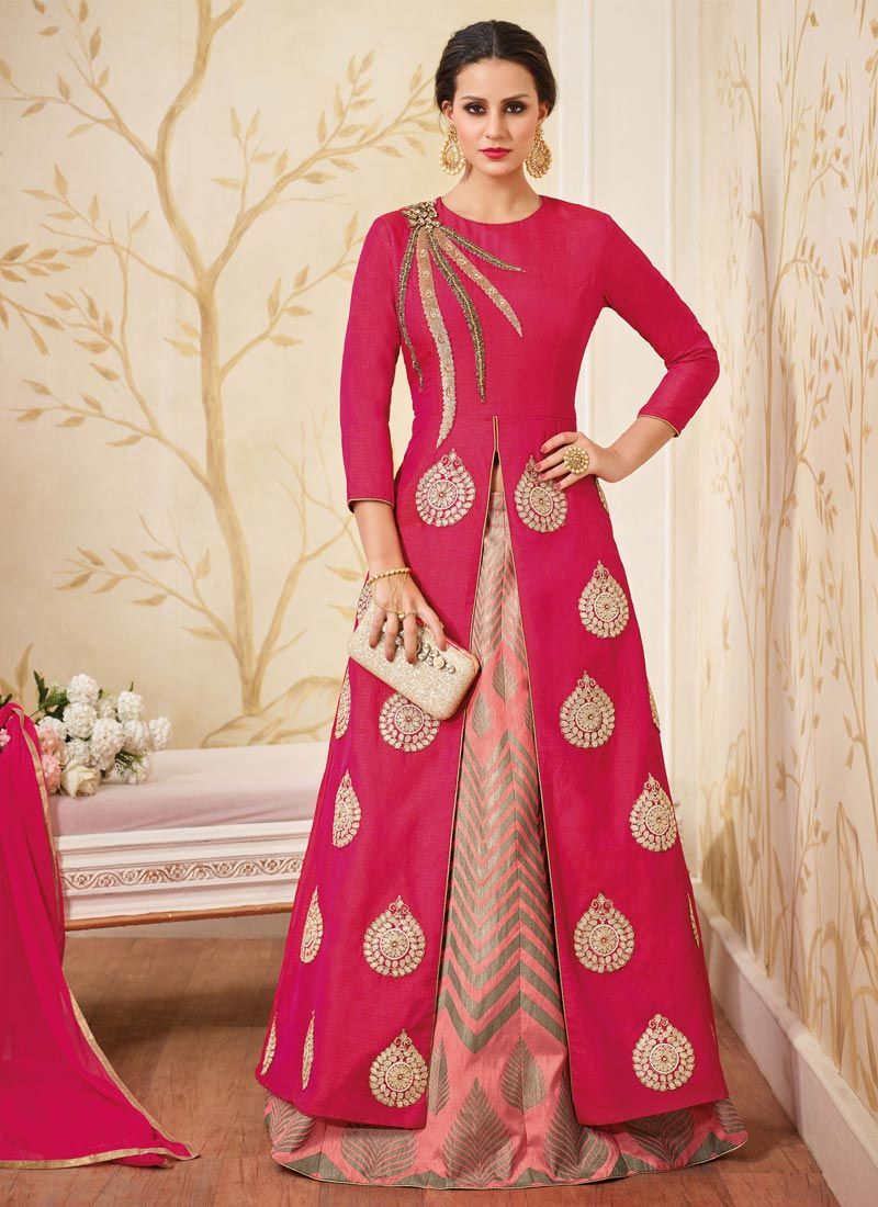 Buy Pink color mastani silk wedding wear masakali in UK, USA and ...