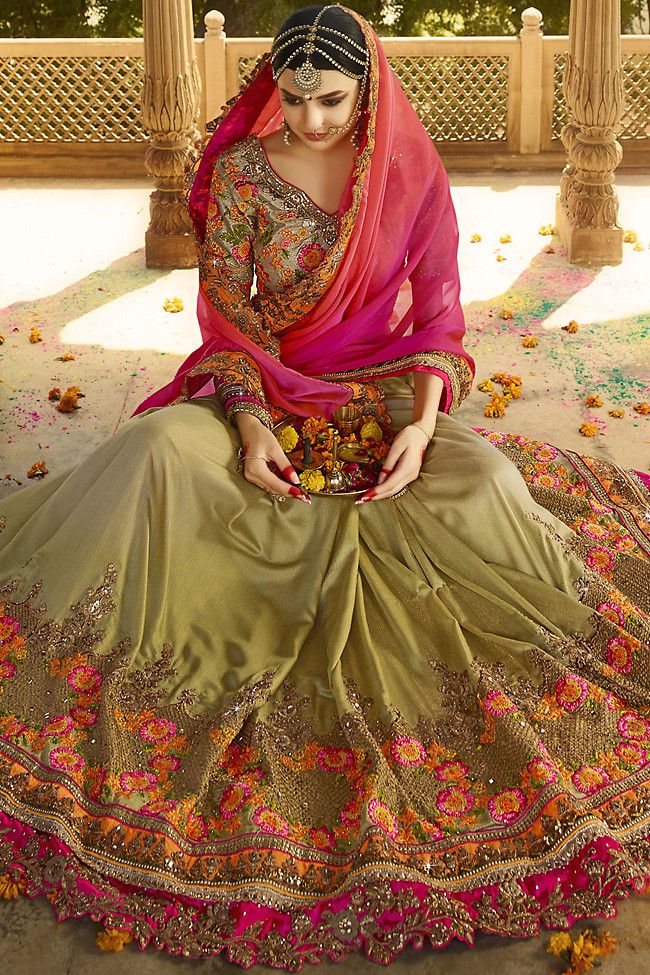 beige pink wedding sarees 6013