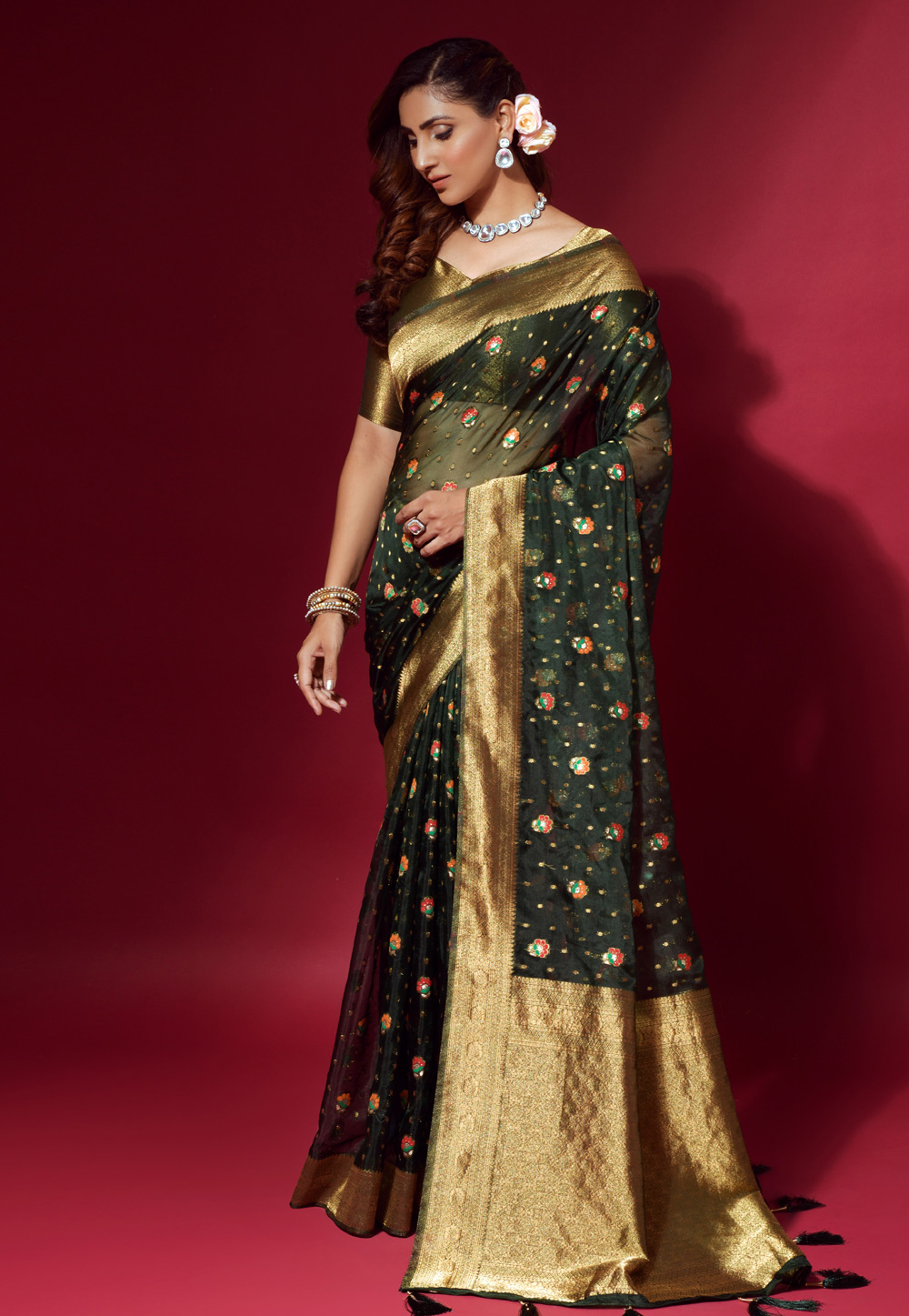 Buy wedding shalu sarees in India @ Limeroad | page 3