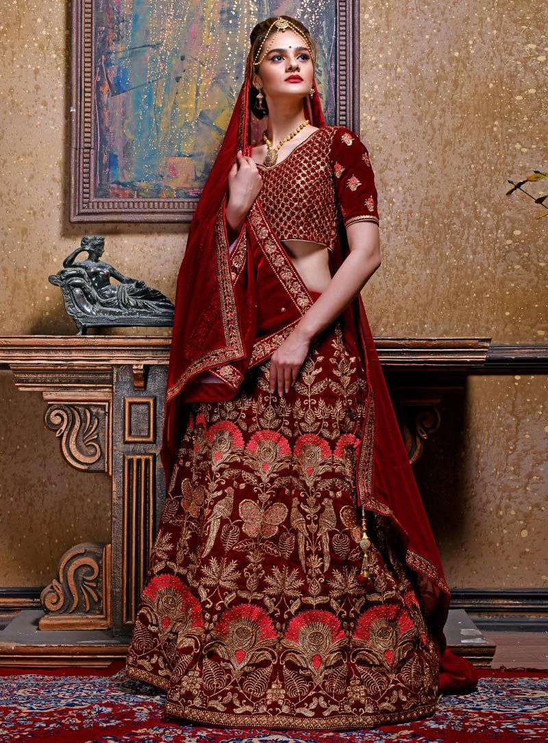 Indian Bridal Velvet Blouse Design