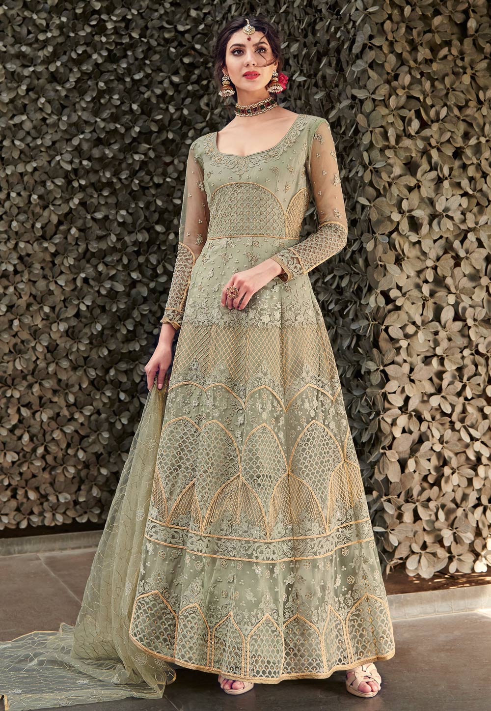 ankle length anarkali dress