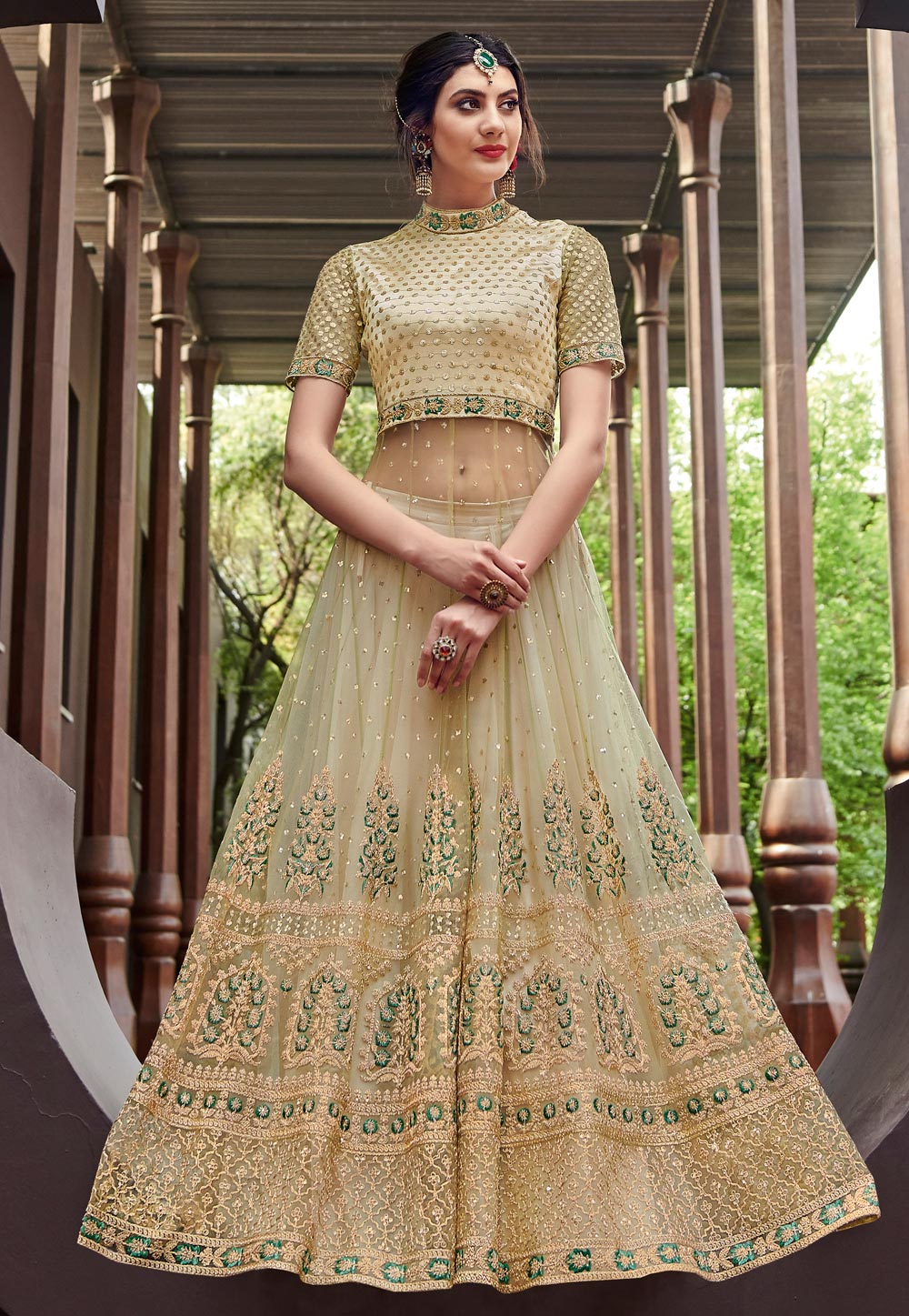 Fashionable Half Saree with High Neck Blouse – South India Fashion | Lehenga  style saree, Saree blouse designs, India fashion