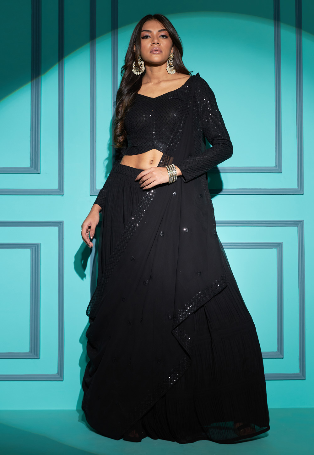 Buy Bollywood Black Black Colour Lehenga Choli for Women Party Wear  Bollywood Traditional Look Lengha Women's Ethnic Clothing 3 Online in India  - Etsy