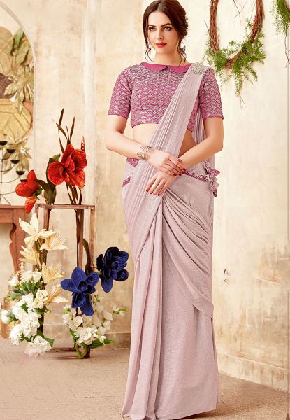Buy Dewy color lycra party wear saree in UK, USA and Canada