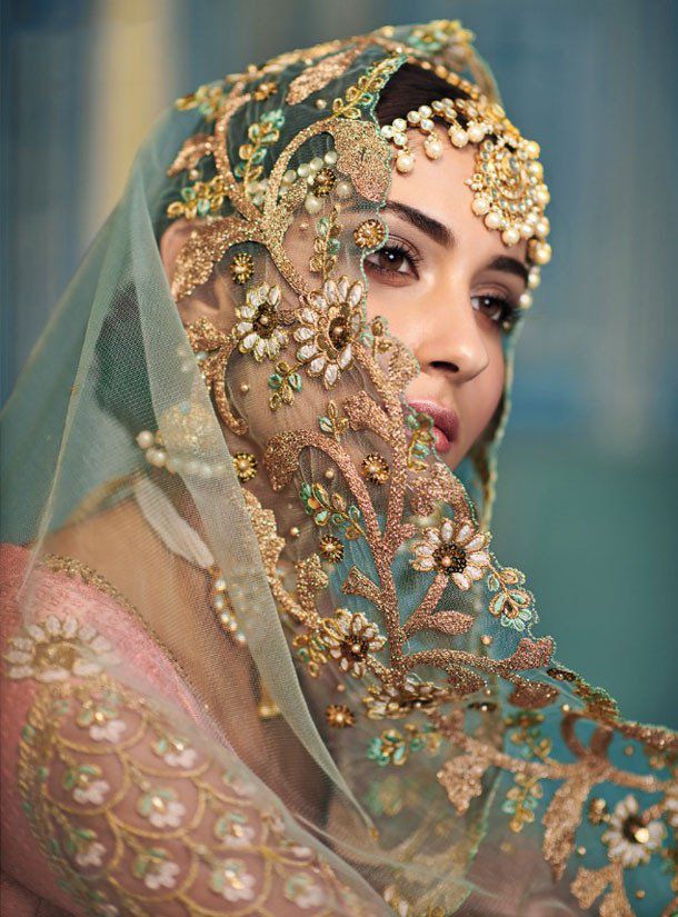 Buy Light pink Silk Indian wedding lehenga in UK, USA and Canada