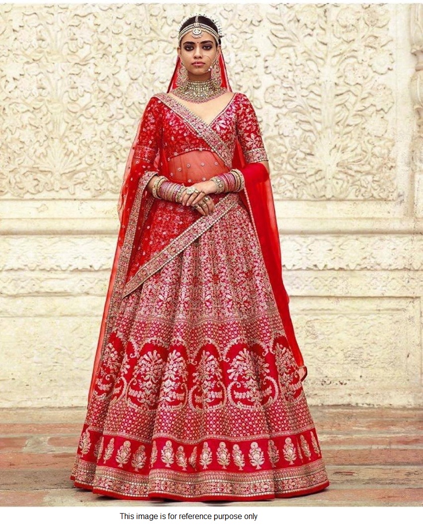Bollywood Sabyasachi Inspired red wedding lehenga choli dj129