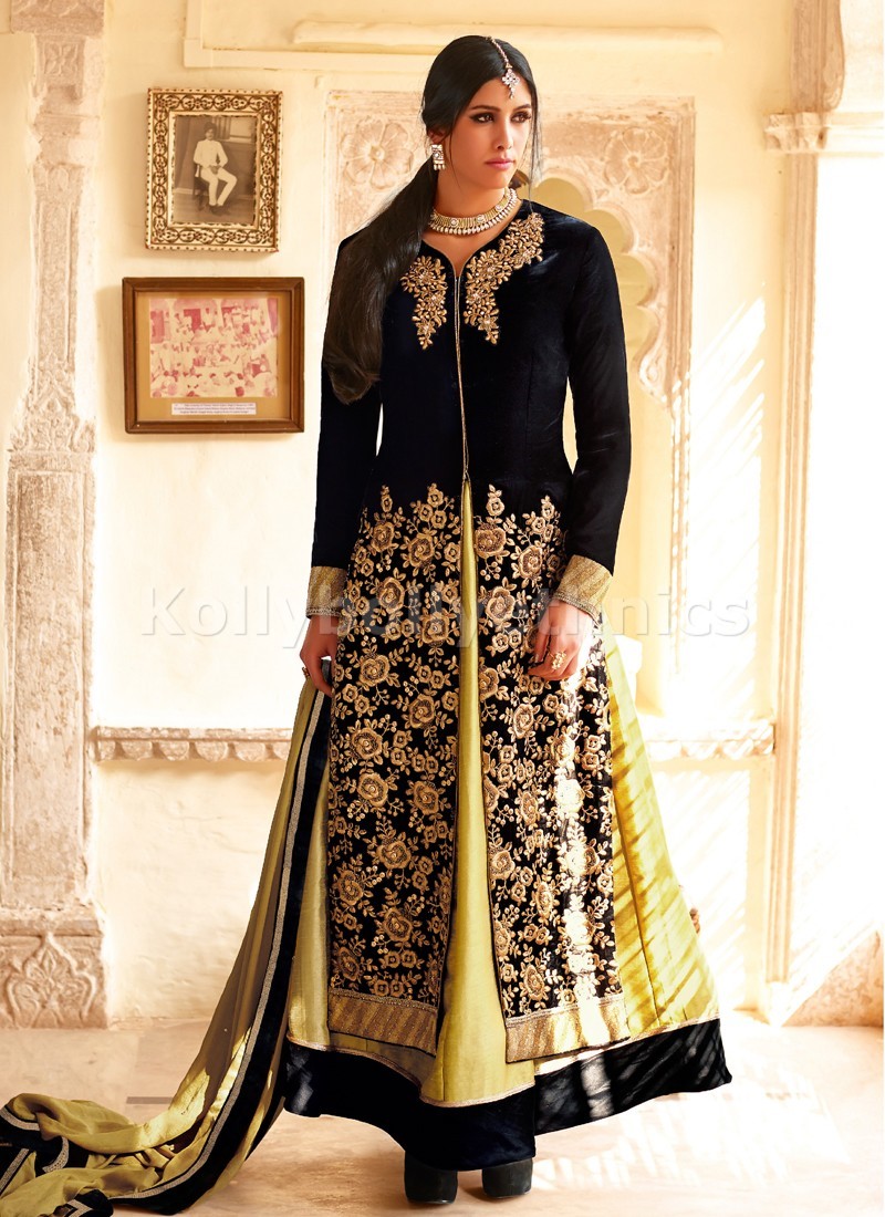 black velvet anarkali