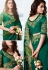 dark green art silk heavy embroidered saree 6211