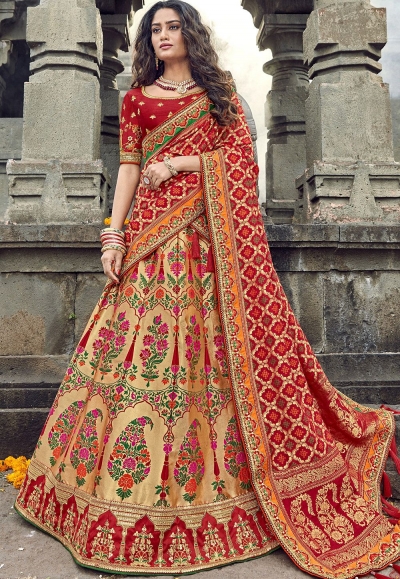 RE - Rani Colored Sequence Embroidery Work Crepe Silk Lehenga Choli -  Featured Product
