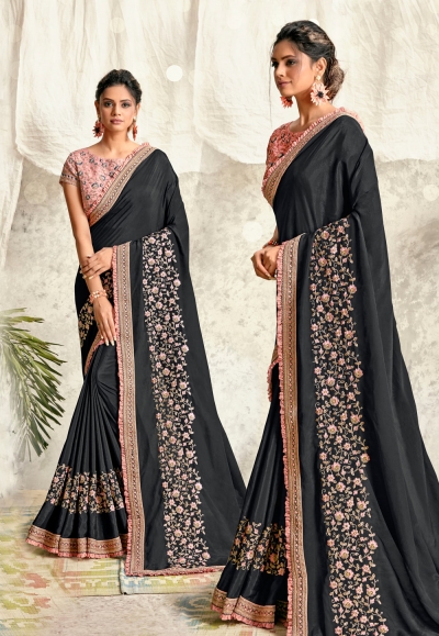 Black Saree Matching Jewellery 2024 | www.houwelings.com