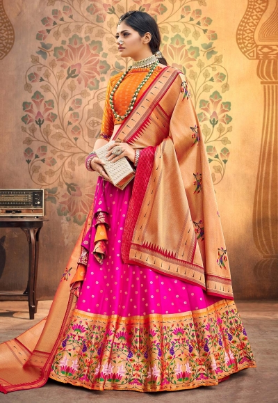Orange Party Wear Lehenga at Rs.3000/Piece in bhubaneswar offer by Nandana  Creations