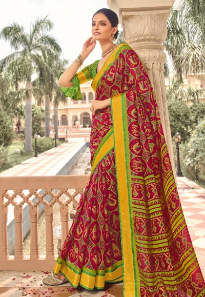 Printed Georgette Brasso Saree in Light Grey : SFVA2177