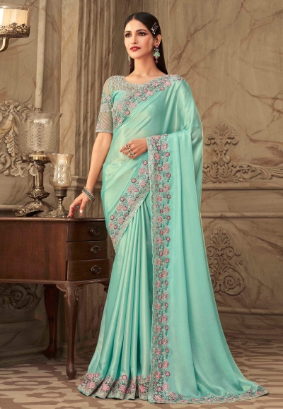 Royal blue color kanchipuram south silk saree and gold zari weaving wi –  Amirat