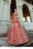 Bollywood Model Red silk wedding lehenga choli