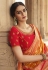 Orange silk festival wear saree 10158