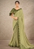 Light green silk georgette saree with blouse 41910