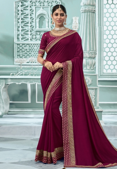 Buy Satrani Pink Plain Saree With Unstitched Blouse for Women Online @ Tata  CLiQ