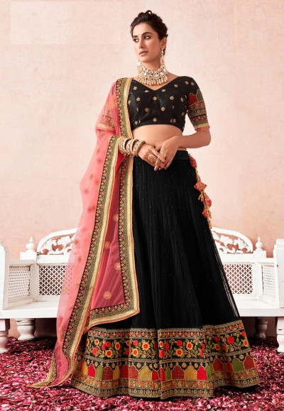 Buy Red and Black Gota Patti Print Cotton Navratri Lehenga Choli Your Best  of Navratri Look Online in India - Etsy