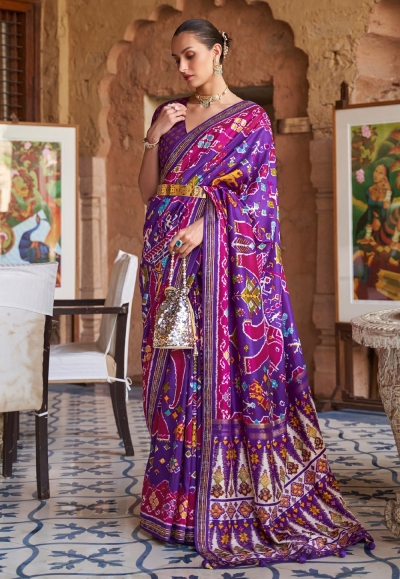 Buy Partywear Festive Special Patola Print Silk Pure Patola Saree Online in  India - Etsy