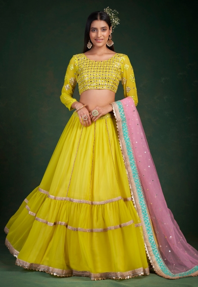 Classy Yellow Lehenga Choli Haldi Special Lehngas Designer Party Wear  Chaniya Choli Indian Bridesmaids Readymade Ghaghra Choli Mehendi Wear - Etsy