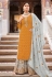 Mustard chinon pakistani suit 156977