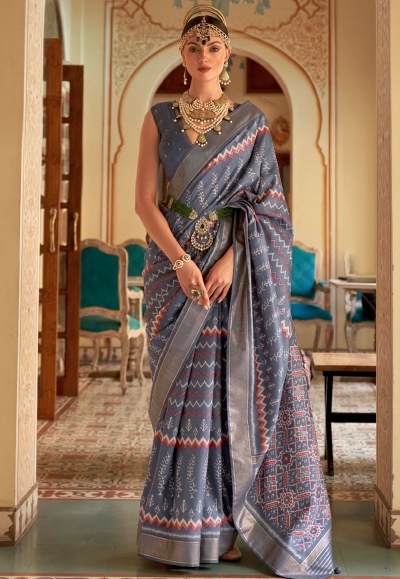 Grey Saree - Buy Grey Colour Sarees Online – Koskii