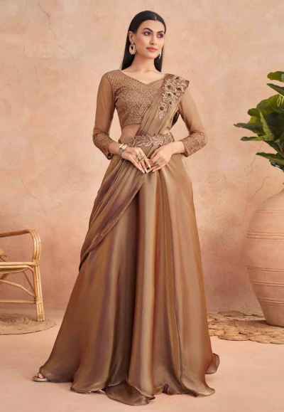 Sea Green Sequins Wedding Designer Lehenga Saree – Mindhal