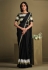 Crepe silk designer Saree in Black colour 23004