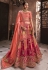 Peach banarasi silk circular lehenga choli 10294