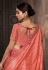 Peach banarasi silk circular lehenga choli 10294