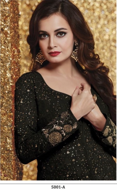 Buy Dia mirza black color georgette designer party wear suit in UK, USA ...