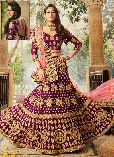 Pink She Embroidered Semi Stitched Lehenga Choli - Buy Pink She Embroidered  Semi Stitched Lehenga Choli Online at Best Prices in India | Flipkart.com