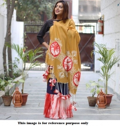 Bollywood Inspired Methi color satin digital print saree