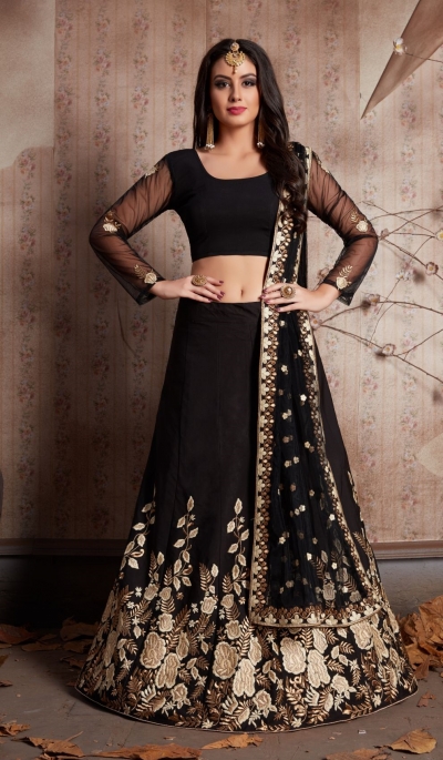 20+ Black Bridal Lehenga Designs For Modern Brides – ShaadiWish