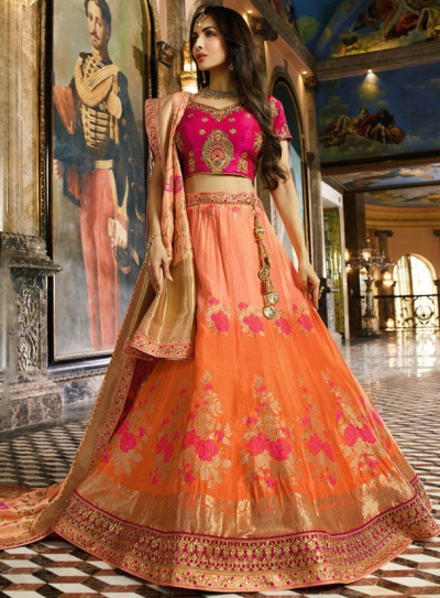 Bandhani Paithani Silk Lehenga With Paithani Silk Dupatta – ViBha