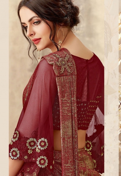 Buy Rustic color designer party wear saree in UK, USA and Canada